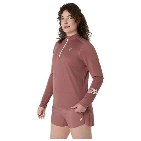 Asics Γυναικεία μακρυμάνικη μπλούζα Icon 1/2 Zip Long-Sleeve Tee Asics Γυναικεία μακρυμάνικη μπλούζα Icon 1/2 Zip Long-Sleeve Tee
